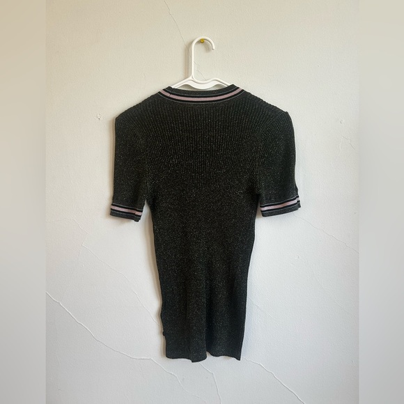 *Excellent Pre-Loved* Scotch & Soda Metallic Lurex Ribbed Top In Combo H - Picture 5 of 5